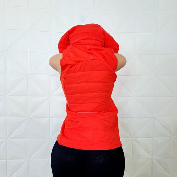 Lululemon Women's Autumn Red Another Mile Full-Zip Sleeveless Running Vest Sz 8 - Picture 5 of 9
